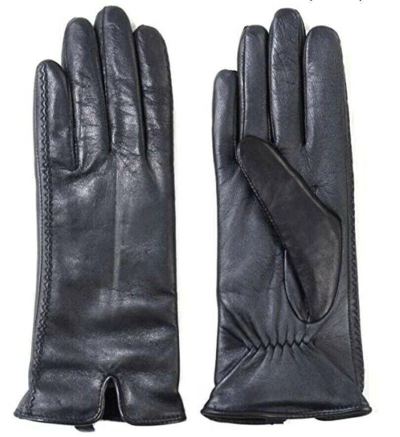 Fownes Brothers Women's Ladies’ Leather Gloves, BLACK, S